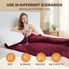 HYLEORY Heated Throw Blanket Flannel Electric Blanket Throw with 4