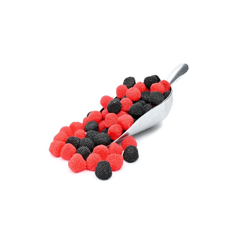 Candy Retailer Gummi Berries Candy (Red & Black, 1 Lb)