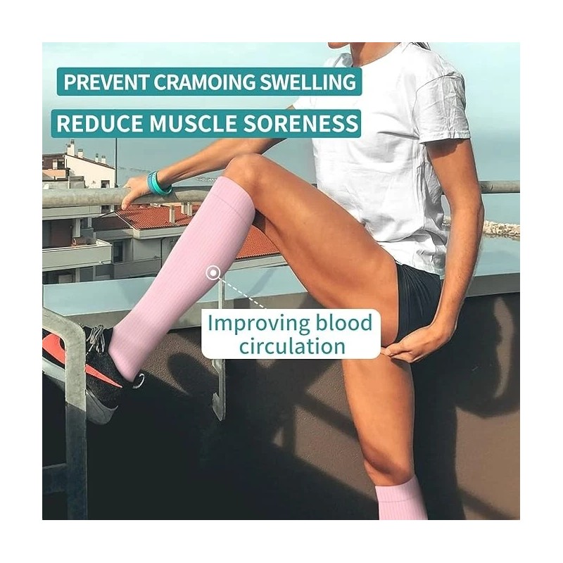Laite Hebe 4 Pairs Compression Socks Men Women Support Running