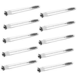 Ipetboom 10PCS Eyelash Spoolie Brush Set with Tube Portable Mascara Wands for Eyelash Extensions and Makeup Applicator for Beauty Enthusiasts and Professionals