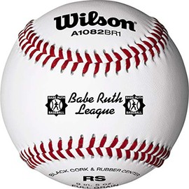 WILSON Sporting Goods Youth League and Tournament Baseballs, A1082, RS, Babe Ruth, League (One Dozen), white