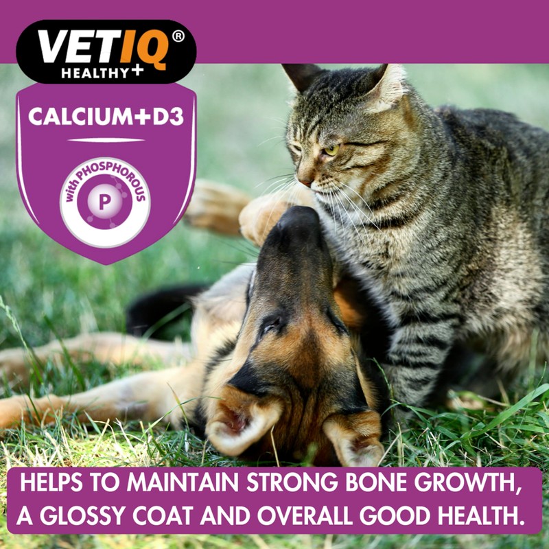 VETIQ Calcium + D3 Supplement for Cats & Dogs with