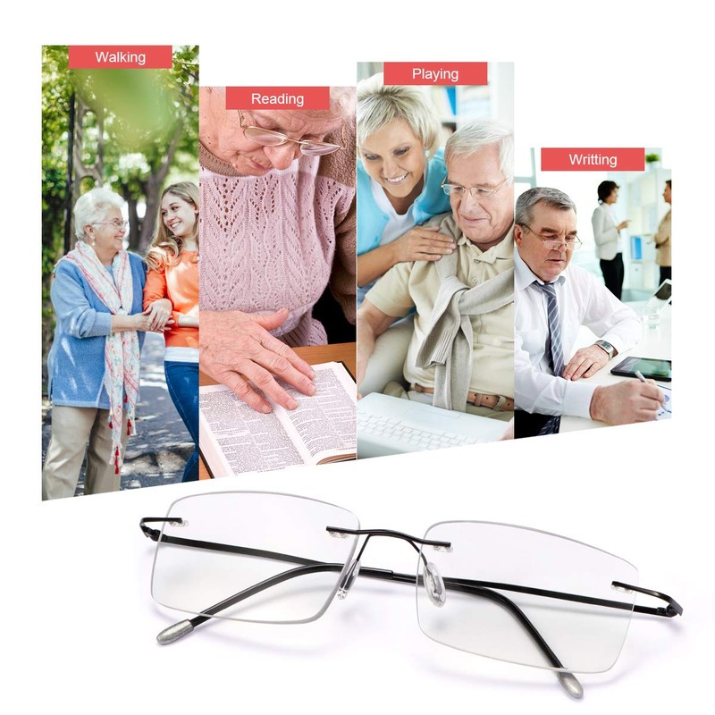 Vepiant-Gafas de lectura multifocales progresivas sin montura Gafas de sol