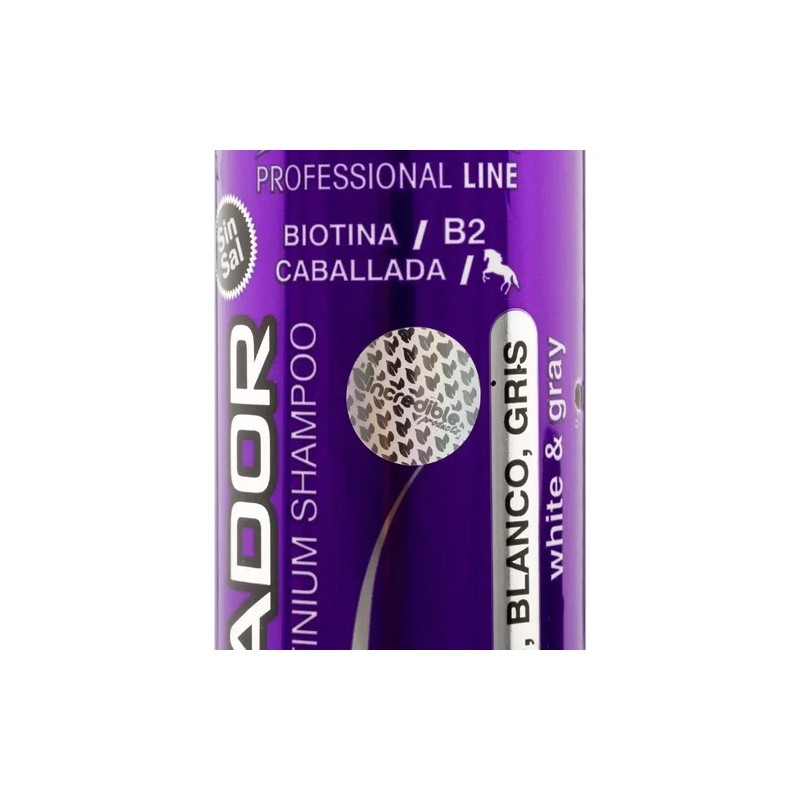 Shampoo Matizador Morado Con Biotina Sin Sal Platinado 500ml