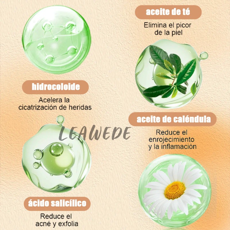 300pzs Parches Estrella Star Anti Acne Espinillas Granos