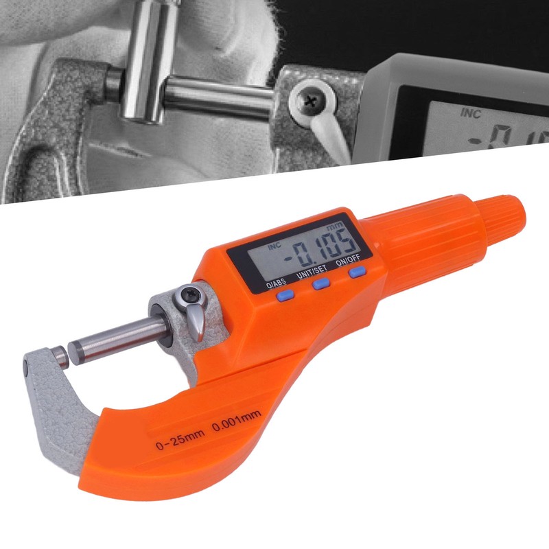 Digital Micrometer Electronic Spiral Thickness Measuring Tool 0.001mm Resolution Gauge