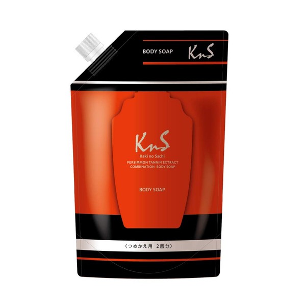 KnS Persimmon Sachi Medicated Body Odor, Aging Odor, Body Soap, Persimmon Shib, Refill, 27.6 fl oz (800 ml) (Approx. 2 Uses), Large Capacity, Deodorizing, Men's, Aging Odor Prevention, Made in Japan