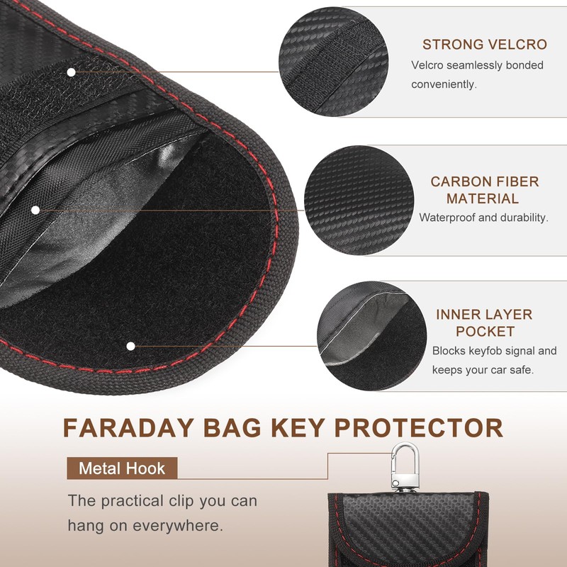 HARFINGTON Faraday Pouch for Car Keys, Faraday Bag RFID Fob