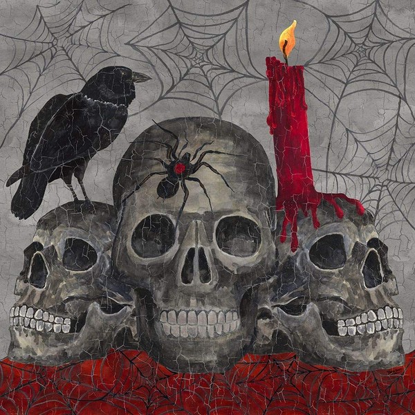 Posterazzi Collection Something Wicked 3 Skulls Poster Print by Tara
