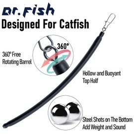 Dr.Fish 6 Pack Dragging Weights for Catfishing Trolling, Drifting Dragging Sinkers Bottom Search Lead Stick Weights Catfish Fishing Trolling Weights 3oz