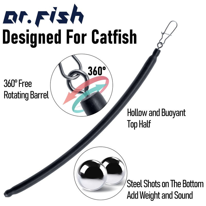 Dr.Fish 6 Pack Dragging Weights for Catfishing Trolling, Drifting Dragging