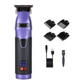 Hair Clippers for Men, Body Hair Finishing Electric Hair Clipper High-Power Hair Clipper Razor (Color : Purple Black)