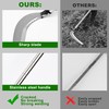 YEELOR Weeding Sickle, Steel Grass Sickle with Serrated Double-Edged Blade,