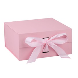 OEMVALATY Pink Gift Box,10x10x5 Inches Gift Boxes with Lids for Presents with Magnetic Closure and Ribbon for Wedding,Storage,Birthday