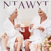 NTAWYT 5Pcs Microfiber Disposable Hair Towel with Button - Soft