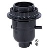 B&P Lamp® Push-Thru Style Black Plastic Phenolic Socket with Medium
