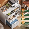 DEVAISE 3-Drawer Wood File Cabinet with Lock, Mobile Lateral Filing