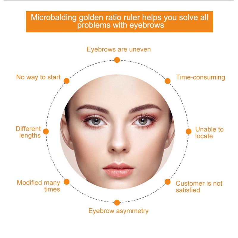 tattoo eyebrow ruler, microblade caliper ratio eyebrow measuring ruler permanent