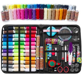 Kit de Costura, Costurero con 229 Piezas Accesorios, Portátil Kit Coser Profesional con Tijeras, Dedal, Hilo, Agujas,Cinta Métrica, Caja de Costura para Bricolaje,Inicio,Viaje,Principiantes,Emergencia