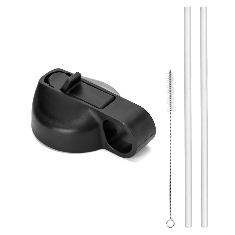 QWORK Straw Lid Replacement Lid for Sports Water Bottle, Wide