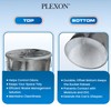 Plexon Outdoor Metal Trash Can with Lid, Galvanized Steel Outside