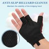 YELARXI 3 Finger Pool Glove Left Hand, Billiard Gloves for