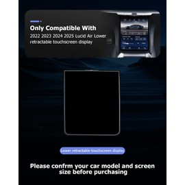 LUWU 2024 2025 Lucid Air Accessories for 2022 2023 2024 2025 Lucid Air Screen Protector 2025 Lucid Air Pure/Touring/Grand Touring/Sapphire Lower Retractable Nano Touch Screen 2025 Lucid Air 2PCS