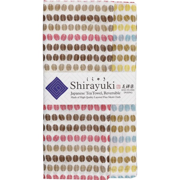 Shirayuki Japanese Tea Towel, Reversible KYO-YUZEN Dyeing. Made Layered Fine