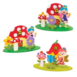 Baker Ross AW283 Wooden Fairy Scene (Pack of 4), Wood