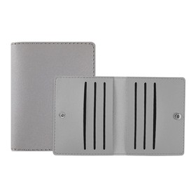 WKRTDY 1 x Credit Card Holder for Men and Women, Credit Card Holder, Wallet, Faux Leather RFID Card Wallet, Wallet, ID Card Sleeves, Space for up to 8 Cards, Grey