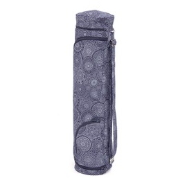 Bodhi Yoga Bag ASANA Bag Cotton Maharaja Collection Yoga Mat Bag in Various Sizes Cotton Bag for Yoga Mat & Accessories Includes Outer Pockets 60 cm Mandala Dark Blue
