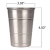 Lindy's Stainless Steel Single Wall Durable Stainless Steel Cup, 12