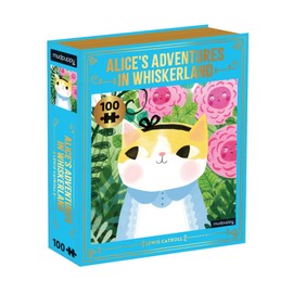 Mudpuppy Alice’s Adventures in Whiskerland Bookish Cats Puzzle, 100 Pieces, 10.75” x 13.5” – Jigsaw Puzzle for Ages 6 and Up, Features an Adorable Cat Portrait of Alice with Foil Embellishments