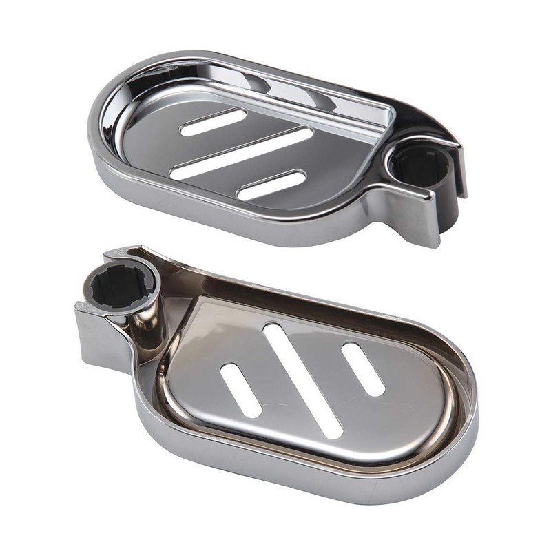 DH-LINK 2X Soap Dish Adjustable Shower Rail Slide Soap Plates