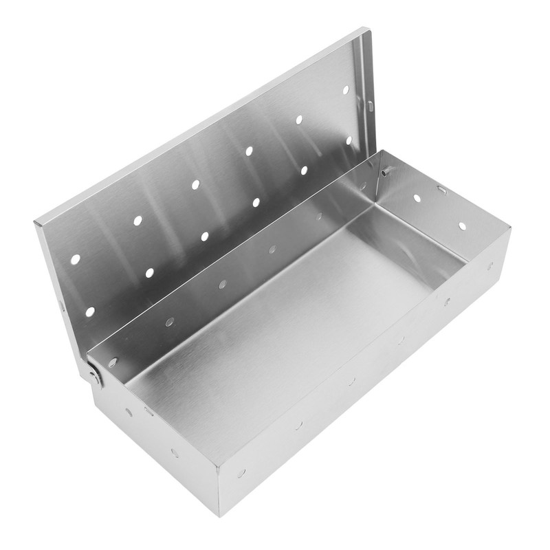 Smoker Box Professional Rectangular Add Smokey BBQ Flavor Stainless Steel