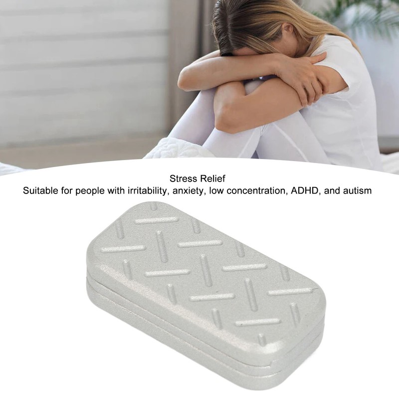 Magnetic Haptic Slider Stress Anxiety Relief Striped Pattern Ergonomic Alloy