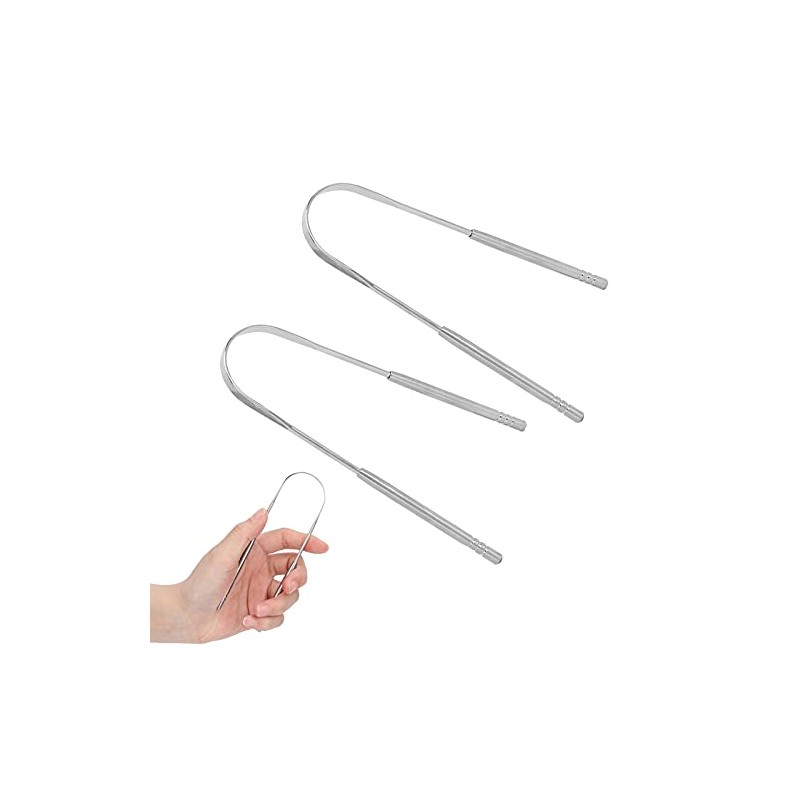 2 Unidades Limpiador de Lengua, Raspador de Lengua Acero Inoxidable