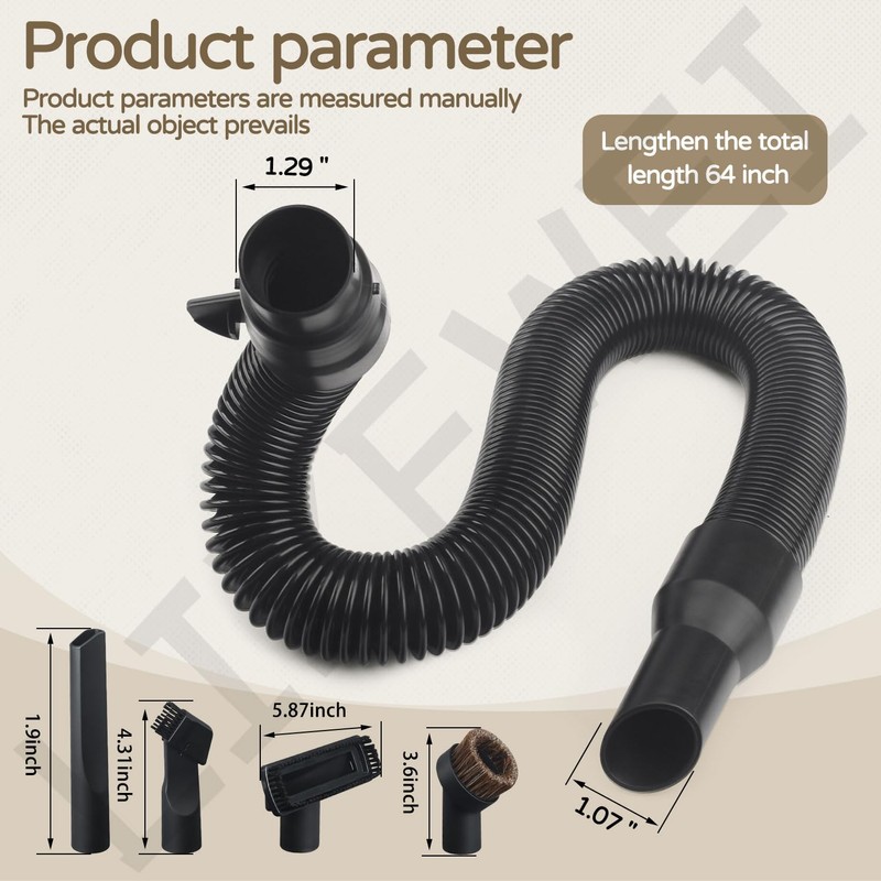 14-37-0105 18V Wet/dry Vac Hose Assembly with Universal Attachments Adapter