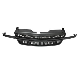 YHB Front Upper Black Grille for 2005 2006 2007 Chevy Silverado 1500, 1500HD,2500HD, 3500 - Front Honeycomb Mesh Style Grille