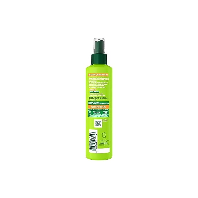 Garnier Fructis Sleek & Shine 10-in-1 for Frizzy, Dry Hair,