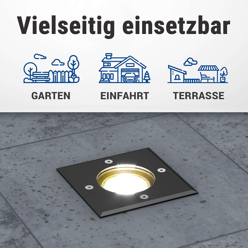 lambado® LED Floor Spotlight for Outdoor Use, Extra Flat, Driveable