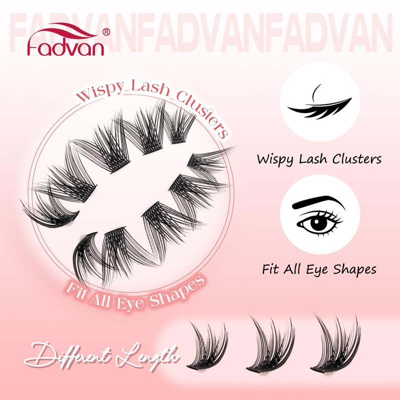 DIY Lash Clusters Extensions 144 Clusters - D Curl 0.07mm,