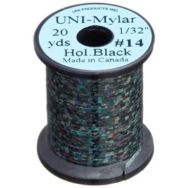 TIEMCO Fly Material Uni Mylar #14 1/32 Holo Black