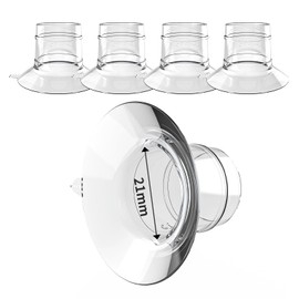 4PCS Flange Inserts 21mm, Compatible with Lansinoh /momcozyS9/S10/S12/Willow/Elvie/TSRETE/,Portable Breast Pump Shields/Flanges,Milk Collector 24mm Universal (21MM)