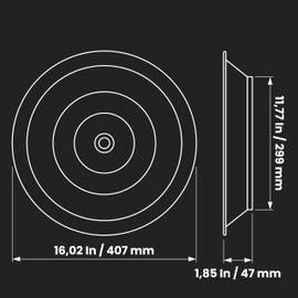 Repa Market 12 Inch (Neck) Round Aluminum Ceiling Diffuser/White Powder Coated HVAC Vent Cover/Multi-Directional Air Distribution/Supply & Exhaust Airflow for Industrial & Home Ventilation
