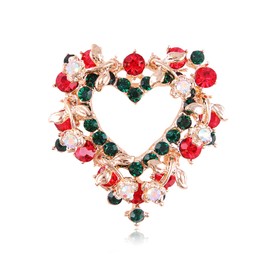 LONG TIANTIAN - Broche de Navidad para mujer, para fiestas, esmaltes, regalo de Navidad, Diamante de imitación, otro