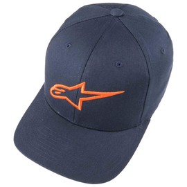 Alpinestars, Ageless Curve Hat, Baseball Cap, Navy/Orange, 23X, Unisex-Adult