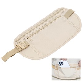 Secure Money Belt for Travel, 1 PCS Nylon Fanny Pack Hidden Bum Bag Blocking for Women Men, Adjustable Elastic Band, Suitable for Traveling, Running, Hiking, and Cycling.