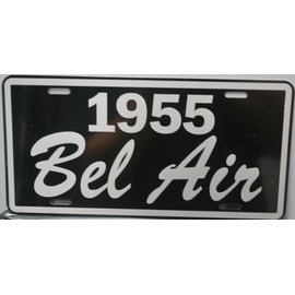 Metal License Plate 1955 55 BEL AIR 6x12 FITS Chevy Convertible 283 348 409 327 396 427 S/S Hot Rod BAR Shop Home Office Garage Man CAVE Restaurant Wall Art Collection Classic Custom Novelty Gift