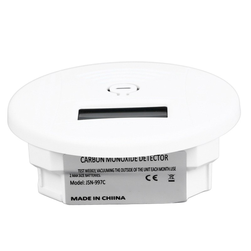 CO Detector Battery Operated Audible and Visual Mini CO Alarm
